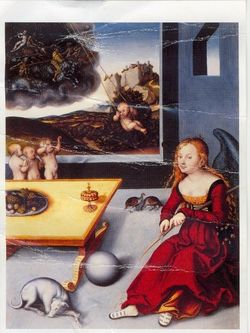 verkreukelde CranachMelancolie (1532)