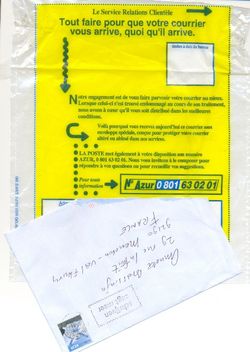 met excuses van La Poste