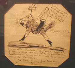 Gustave Flaubert (1821-1880) tekent